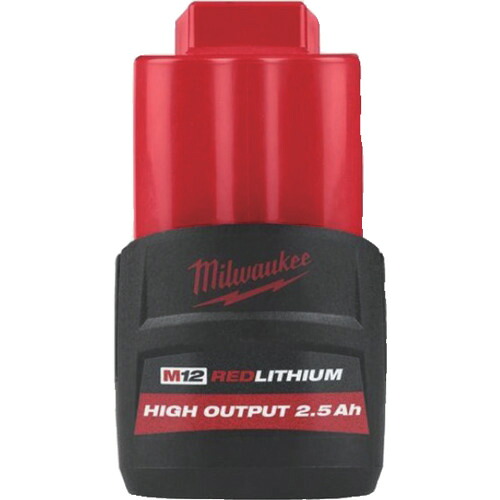 milwaukee M12 2.5AHパワーブーストバッテリー