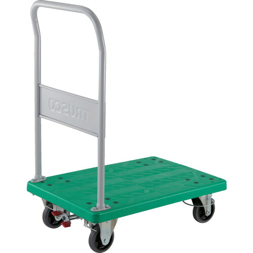 TRUSCO 樹脂製運搬車 グランカート 固定 4輪リングストッパー付 均等荷重300kg|和TOOL 和多屋