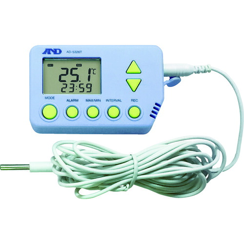 A＆D デジタル温度データロガー（外部温度センサー付き） AD-5326TT