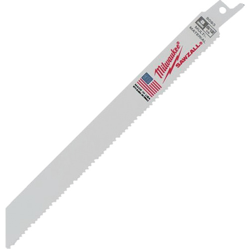 milwaukee 多目的レシプロソーブレード 8／12 TPI 203mm（25本パック）