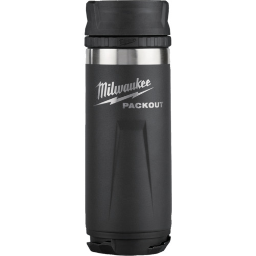 milwaukee PACKOUT 無意味さマグフタ付き添い人瓶 黒いこと（S・530mL）