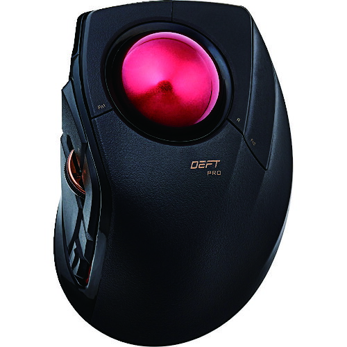 ELECOM マウス トラックボール「DEFT PRO」（人差し指操作タイプ） 8ボタン 有線／無線／Bluetooth対応 ブラック