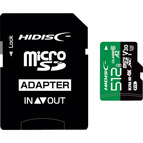 ハイディスク 超高速R170シリーズmicroSDXCカード 512GB