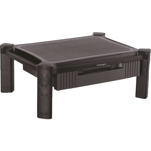 StarTech パソコンモニター台／32インチモニター／引出し付き／耐荷重10kg／机上 卓上 デスクトップ ディスプレイ スタンド