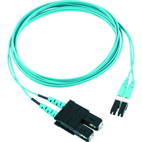 PANDUIT 光ファイバーパッチコード OM3（低損失タイプ） 片端SCデュプレックス片端LCデュプレックス ライザー 2m
