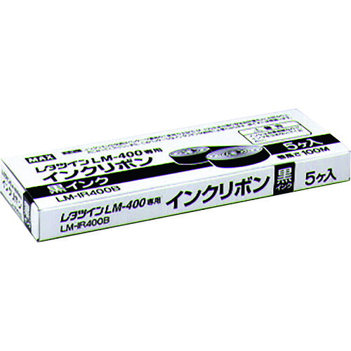 MAX レタツイン LM-400続きもの用インクリボン黒 LM-IR400B 100m×5巻入