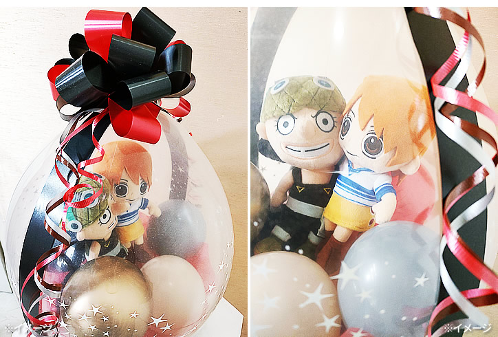 玄関先迄納品 ワンピース ルフィ ゾロ ナミ ウソップ サンジ シャンクス 結婚式 バルーン 電報 誕生日 プレゼント入学祝い 卒業祝い One Piece ぬいぐるみバルーンラッピング 選べるワンピース All Star Collection２個入り Fucoa Cl