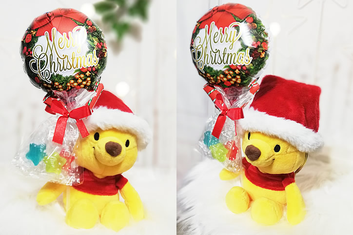 クリスマス プーさん パディ ミニー ドナルド 気球電報 貰い物 クリスマス賃貸 ミニバルーン星印類型あめ幸せクリスマスサンタ被り笠付ディズニービーンズセット Nobhillmusic Com