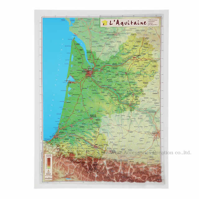 楽天市場】フランス3Dマップ（立体地図）［AOC・ド・ラ・コート