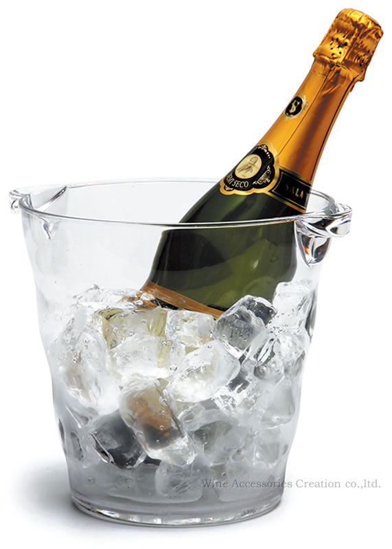 楽天市場】【送料無料】_アクリル ワイン&シャンパンクーラー 1本用