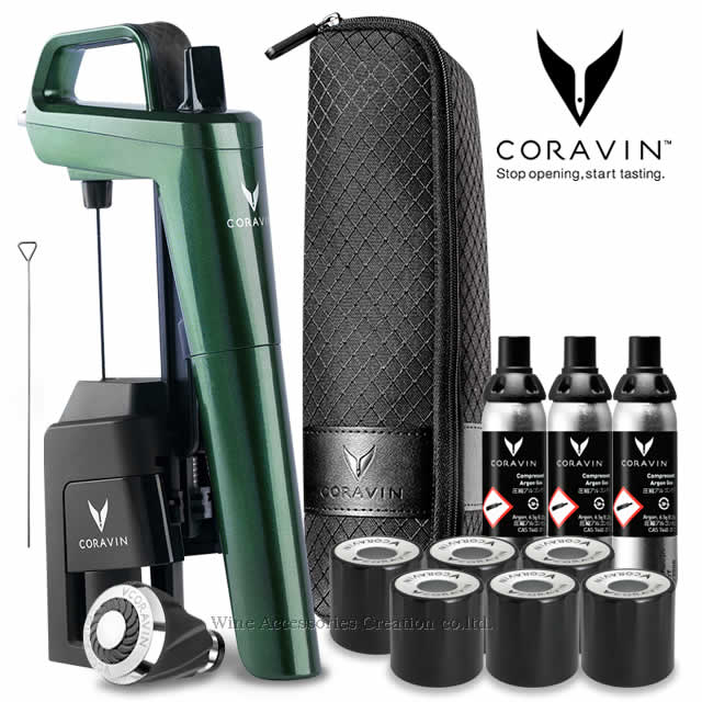 【分量制限事項色合い】CORAVIN コラヴァン Timeless 一時停止受け答え 青写真６+ フォレストグリーン  【食料雑貨類精神測定検査済・御役目当て嵌める聞き入れる・国内店卸し資産】【製造業者引き受ける１年付】 CRV1039