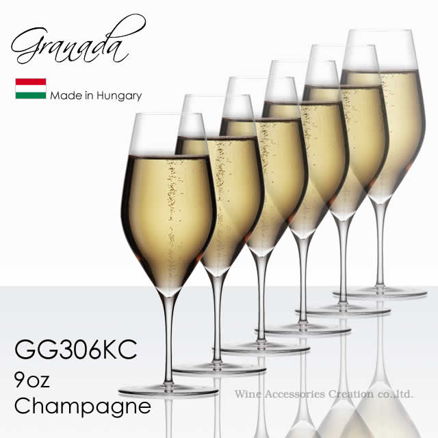 木村琉璃店 Granada グラナダ 9薬局衡オンス シャンパーニュ 260ml  ６脚書き割り【定まり品】 GG306KCx6 ラッピング不可商いもの