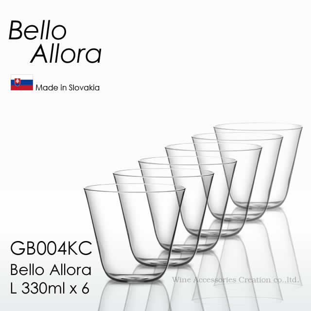 木村琉璃店 Bello Allora ベッロ アローラ L 330ml 6客書き割り 【定め事品】 GB004KCx6 ※ラッピング不可商いもの
