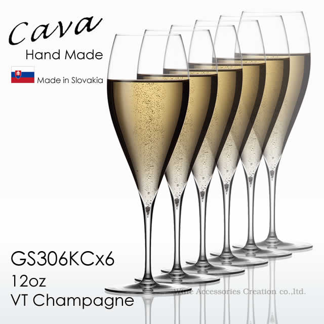 木村硝子店 Cava サヴァ 12ozVT シャンパーニュ 380ml ６脚セット GS306KCx6 ※ラッピング不可商品