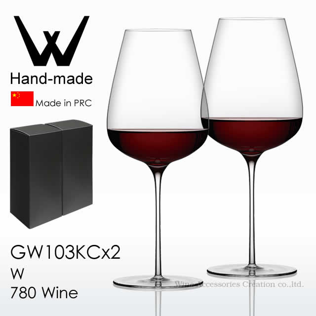 WINEX/W ダブリュー 780 ブドウ酒 2脚仕かける BOX入り口・入口 【決まり品】 GW103KCx2 食器・カトラリー・グラス-グラス・タンブラー