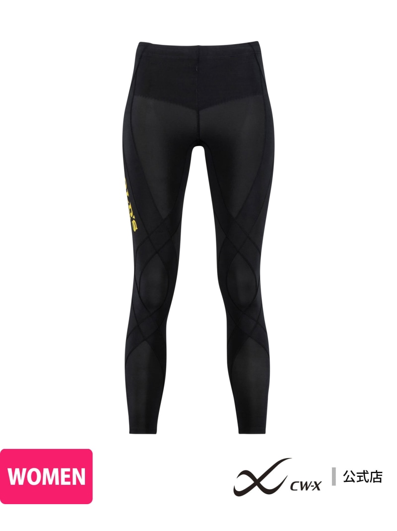 CWX フィットネス用タイツ 黒/赤 ロング（足首丈） CWX フィットネス用