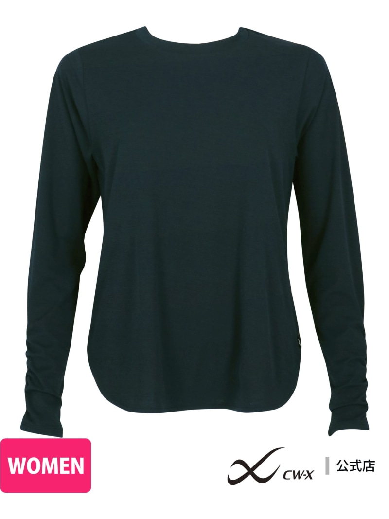 CW-X 【WOMEN】 ロングTシャツ スポーツウェア 長袖 梨地素材 薄手 シアー感 CW-X シーダブリューエックス スポーツ・アウトドア用品 トレーニング・フィットネス用品【送料無料】[ Fashion]