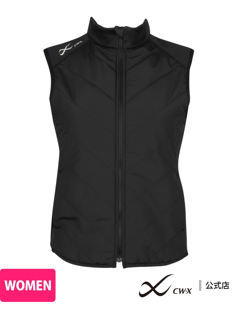 楽天市場】CW-X ベストジャケット ノースリーブ ハイネック 中綿(前身