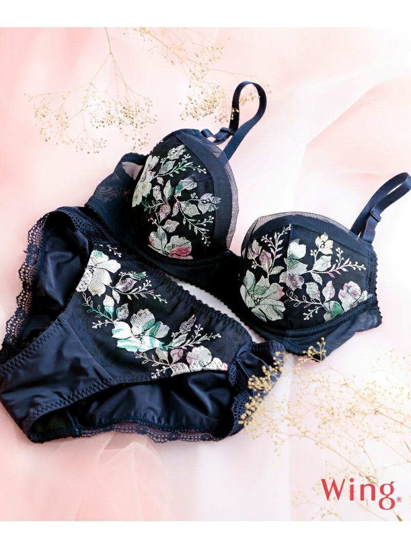 楽天市場 Sale 15 Off ウイング Web限定 ブラ ショーツセット 3 4カップブラ Wing ウイング インナー ナイトウェア ブラ ショーツ ネイビー オレンジ ホワイト Rba E Rakuten Fashion Wing ウイング