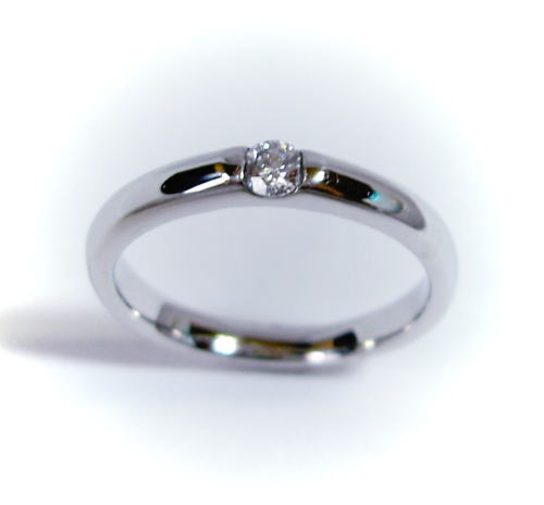 プラチナ ダイヤモンド0.1ct　リング(指輪)♪