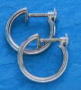 K14WG　ホワイトゴールド イヤリング 標準的なパイプ輪 2mm×13mm （フープ ネジ式） er-k14wg-2x13