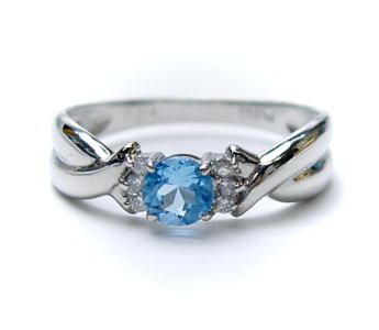◆１１月誕生石◆PTプラチナ 　ブルートパーズ　リング♪｜ＪＥＷＥＬＲＹ　ＬＡＮＤ