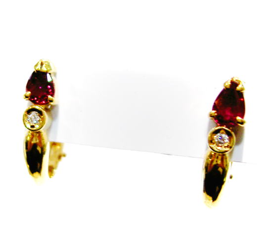K18ゴールドルビー・ダイヤモンド　ピアス♪｜ＪＥＷＥＬＲＹ　ＬＡＮＤ