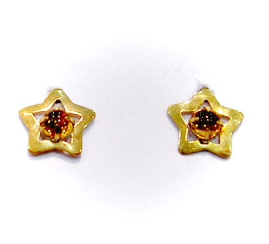 K18ゴールド　シトリン　星ピアス♪｜ＪＥＷＥＬＲＹ　ＬＡＮＤ