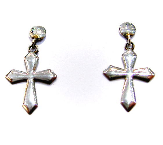 プラチナPt900　クロス　ピアス♪ 14,600円