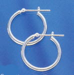 Pt900 プラチナ ピアス 標準的なパイプ輪 2mm×20mm （フープ スナップ式）