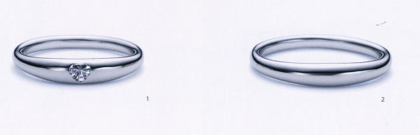 ★Romantic Blueロマンティックブルー4A1005金剛石(11)\u00264B1005(12) ２本セットマリッジリング・一緒になる指環・有りの実輪っか