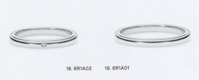 ★NINA RICCI【ニナリッチ】(19)6R1A01&(18)6R1A02 ダイヤ-２本セット Pt900 マリッジリング・結婚指輪・ペアリング