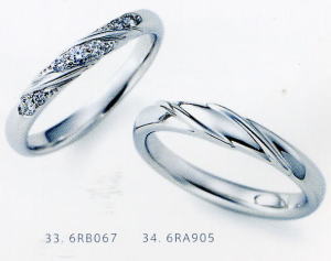 ★NINA RICCI【ニナリッチ】(11)6RB067-2 ダイヤ&(12)6RA905-2 2本セットマリッジリング・結婚指輪・ペアリング|JEWELRY LAND