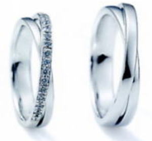 ★NINA RICCI【ニナリッチ】(47)6RB0002-3 金剛石\u0026(48)6RA0002-3 ２本セットマリッジリング・一緒になる指環・有りの実輪っか