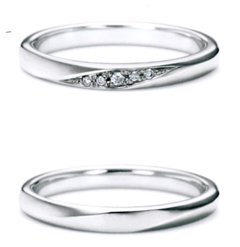 ★NINA RICCI【ニナリッチ】【新製品】(1)6r1b04ダイヤ &(2) 6r1b03 ２本セット マリッジリング・結婚指輪・ペアリング