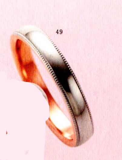 ★【卸直営店お得な特別割引価格★Angerosa（アンジェローザ）(49)AR-504(M), Pt950/K18PGマリッジリング、結婚指輪、ペアリング用(1本）｜ＪＥＷＥＬＲＹ　ＬＡＮＤ