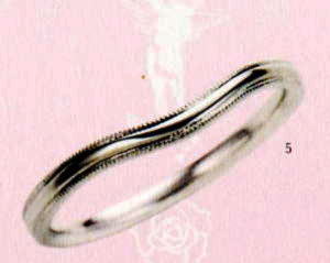 ★【価格は変動しやすいので、お問い合わせください。】★ Angerosa（アンジェローザ）(5)AR-005(M), Pt900　マリッジリング、結婚指輪、ペアリング用(1本）