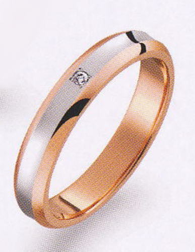 True Love トゥルーラブ (32) M374D-2 ダイヤ 卸直営店 Pt900 プラチナ & K18PG ピンクゴールド マリッジリング 結婚指輪 ペアリング（１本）｜ＪＥＷＥＬＲＹ　ＬＡＮＤ 76,291円