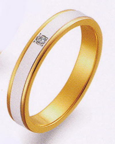 True Love トゥルーラブ (40) M097D-2 金剛石 卸直営店  Pt900 プラチナ \u0026 K18YG 黄色ゴールド  マリッジリング 一緒になる指環 ありの実輪っか（１本）