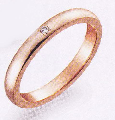 True Love トゥルーラブ (48) K007PD-2 ダイヤ 卸直営店 K18PG ピンクゴールド マリッジリング 結婚指輪 ペアリング(1本)