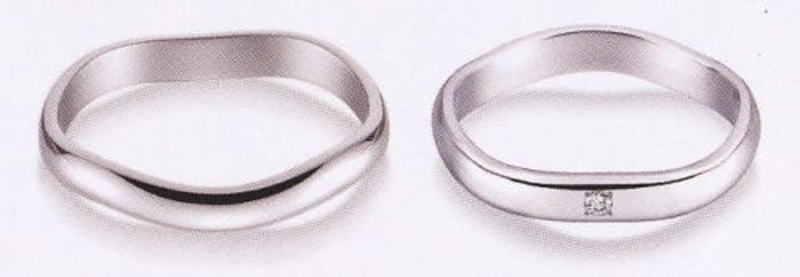 True Love トゥルーラブ (53) K220W-2 & (54) K220WD-2 ダイヤ = 2本セット 卸直営店 K18WG ホワイトゴールド マリッジリング 結婚指輪 ペアリング|JEWELRY LAND