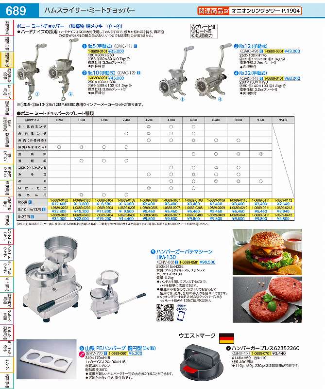 楽天市場】ミートチョッパー No.10β 手動式 ボニー : スタイルキッチン