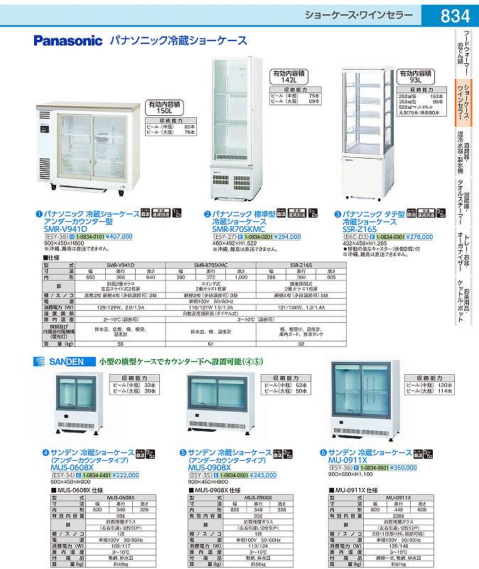 楽天市場】サンデン 冷蔵ショーケース MUS−0908X