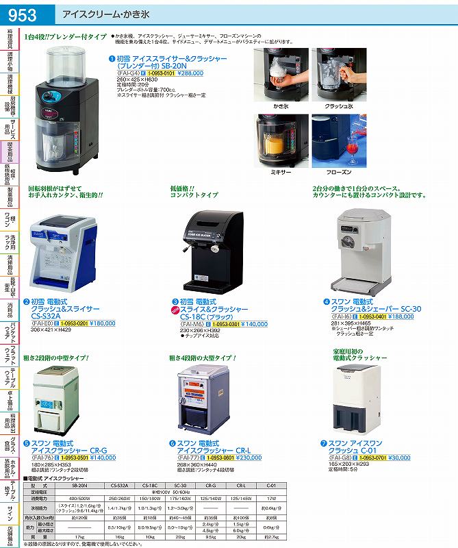 楽天市場】電動 スワン アイス ワンクラッシュ C-01 : OPEN キッチン