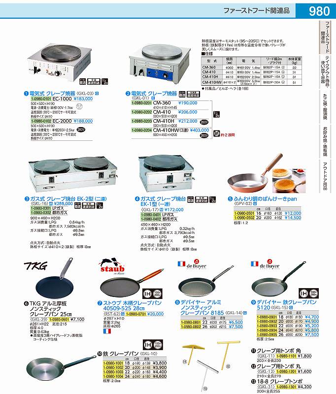 電気クレープ焼器　CM-410 ニチワ ニチワ電機 電気クレープ焼器 CM-410H 単相200V 業務用 新品
