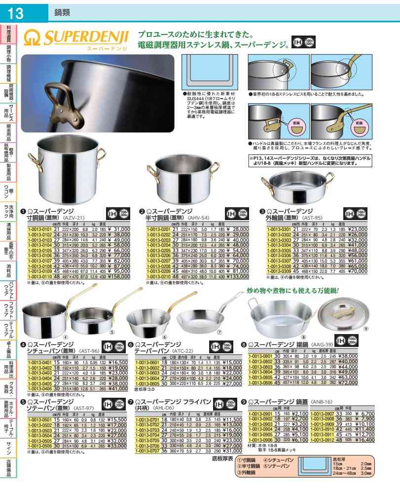 ＳＡスーパーデンジ 鍋物食パン（蓋無） ３０珊 《新型手持ち部分》 AST96030