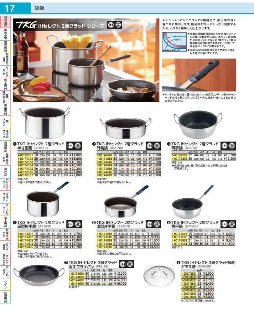 ＴＫＧ ＩＨ選りわける ２層クラッド 半寸胴鍋 ２４珊 AHVF604