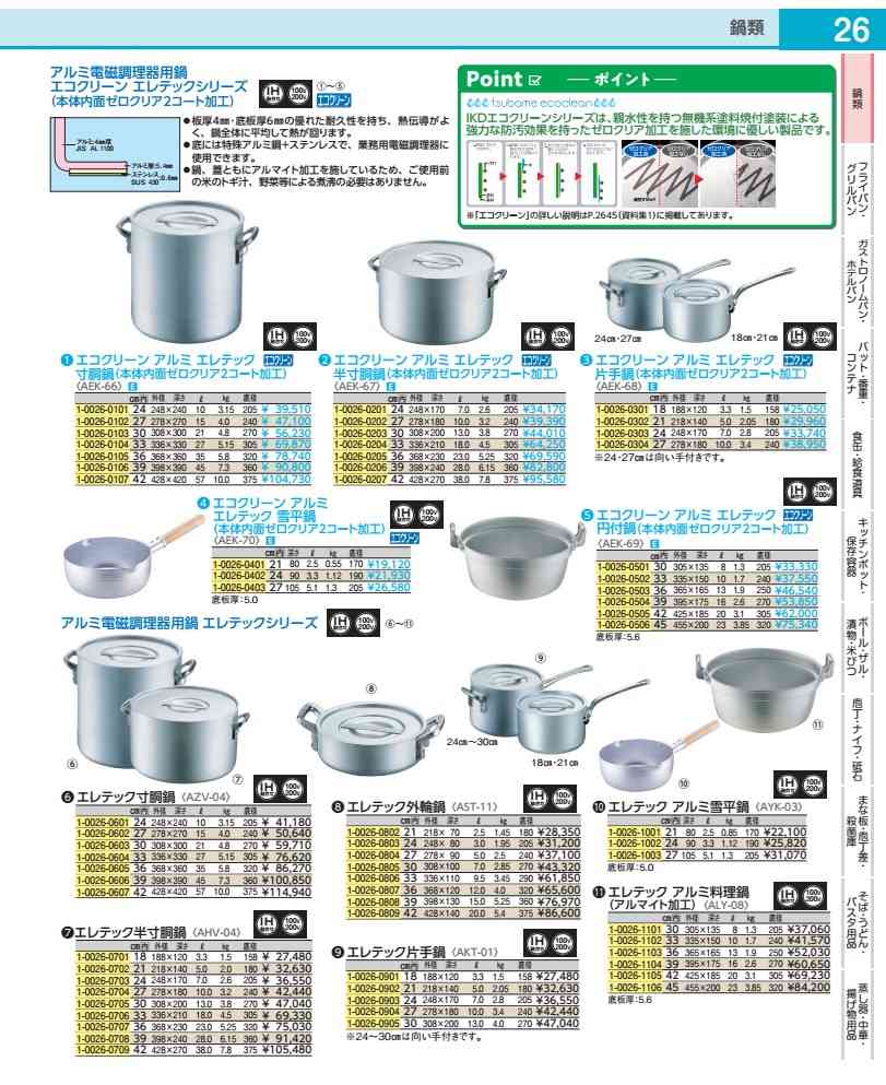 エコ喨喨たる 軽銀 エレテック半寸胴鍋 ３６ｃｍ AEK6705