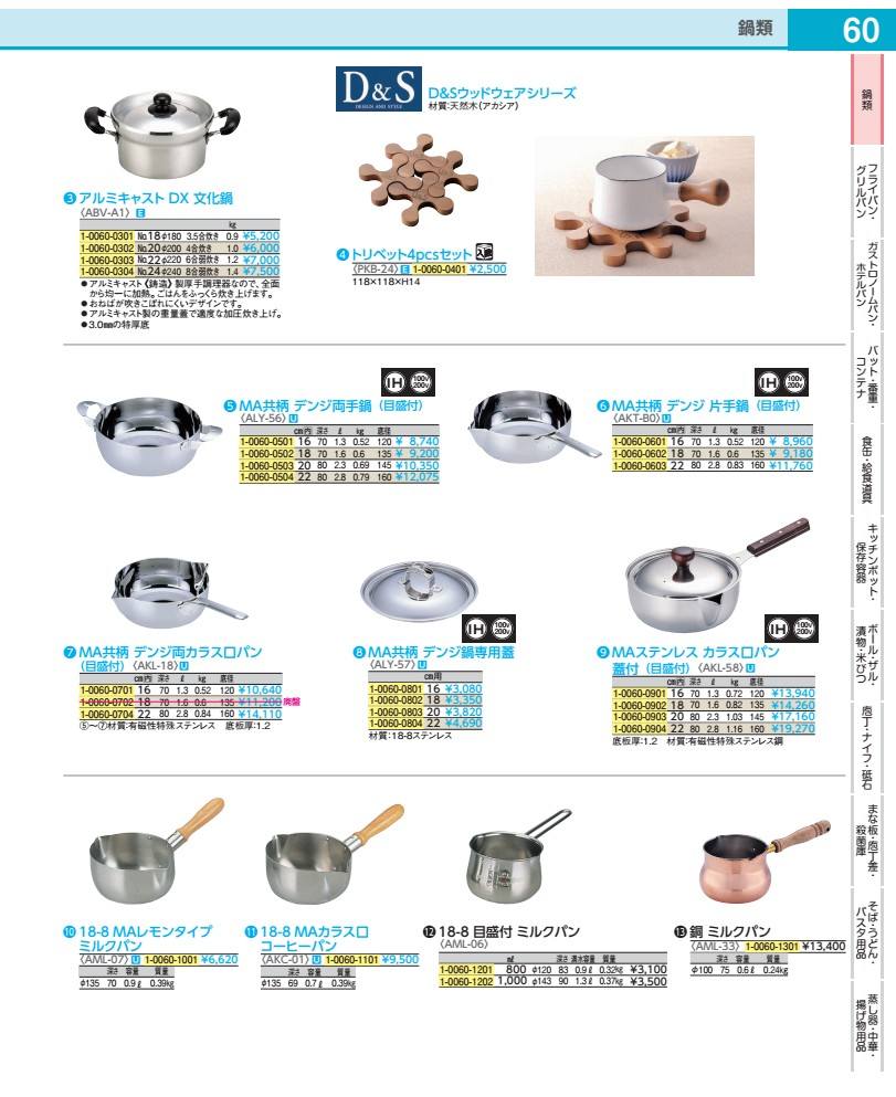 ＭＡ ＳＴカラス口パン 蓋付（目盛付） １８ｃｍ AKL5802