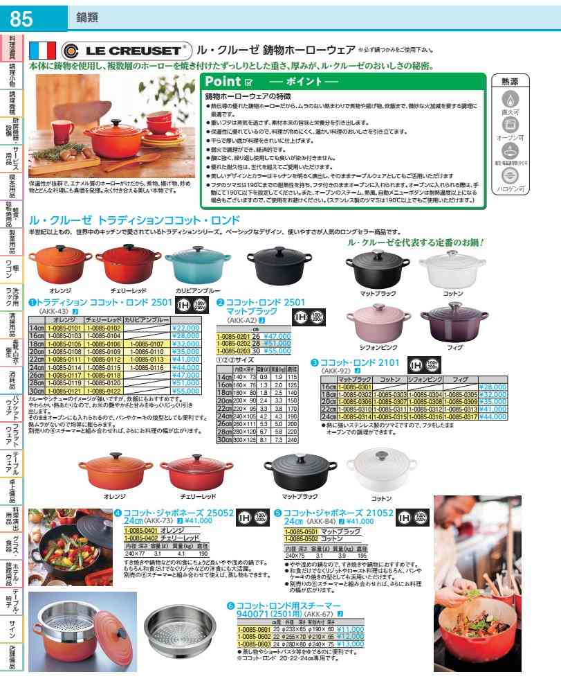 ル・クルーゼ ココット・ロンド ２５０１ ２２糎 桜んぼう赤いこと AKK43226